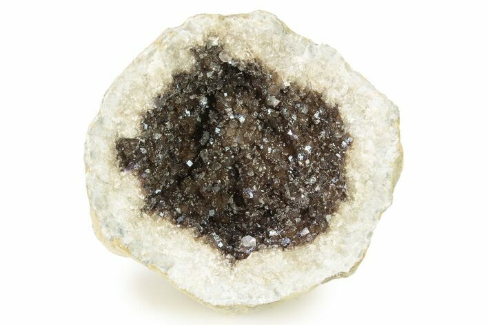 Keokuk Geode Half with Calcite Crystals - Missouri #274286